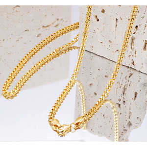 Chaîne en <span class=keywords><strong>or</strong></span> véritable 18 carats pour <span class=keywords><strong>homme</strong></span>, 3,1 mm, fermoir mousqueton, 24 pouces, 10 grammes, bijoux pour <span class=keywords><strong>homme</strong></span> - Product Image 5