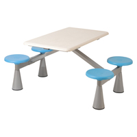 Ensemble de table et de chaises de salle à manger résistant aux intempéries, 4 places, pour l'intérieur et l'extérieur, pour la cuisine et la salle à manger