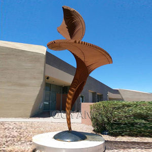 Escultura Cinética de Acero Inoxidable Abstracta y Estratificada de Gran Tamaño para Decoración de Jardín Personalizada de QUYANG, Arte Moderno para Exteriores - Product Image 2