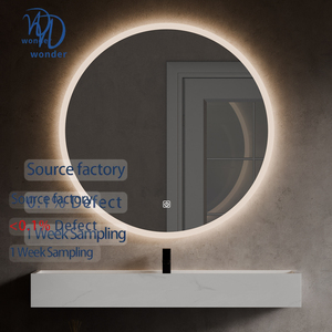 Specchio da Bagno Rotondo Intelligente con <span class=keywords><strong>LED</strong></span>, Anti-Appannamento, Touch, Impermeabile IP44, Bluetooth, <span class=keywords><strong>per</strong></span> Hotel e Arredamento Casa - Product Image 1