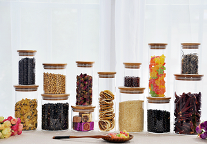 Frasco de Vidrio Transparente Ecológico de 80ml 100ml 120ml 150ml 1600ml para Almacenamiento de Especias con Tapa de Corcho de Bambú - Product Image 6