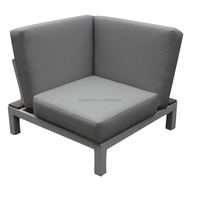 Joye Leisure OEM ODM Ensembles de canapés d'extérieur en aluminium en forme de L avec table d'appoint pour hôtel, appartement, villa, design contemporain, 5 places