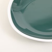 Assiette à dîner en mélamine avec logo personnalisé, bord bicolore, assiette creuse ronde, assiettes en mélamine incassables pour la restauration, l'hôtellerie