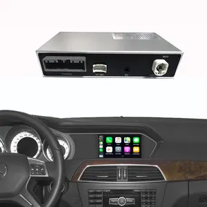 Carplayease รถแอนดรอยด์อัตโนมัติสำหรับ Mercedes Benz W204 ntg 4.5 2011-2013พร้อมกระจกลิงก์เครื่องเล่นดีวีดีในรถแบบไร้สาย
