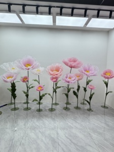 Decoración de Boda, Flor Grande de Organza, Flor Artificial Mecánica de Seda, Flores Gigantes - Product Image 3