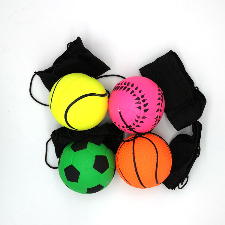 Pack De 2 Pelotas De Pulsera Con Temática De Fútbol – PU Rebotante Con Correa Ajustable Y Cuerda De 1m Para Reflejos