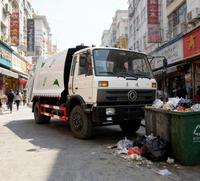 Camion compacteur à ordures Dongfeng 4X2 diesel manuel de 8 à 12 mètres cubes avec pompe et moteur en stock