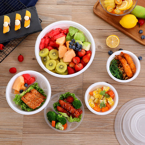 Round <b>Lunch</b> <b>Box</b> 750ml Thickened <b>Plastic</b> Clip-On Lid For Travel Food Storage - Product Image 3