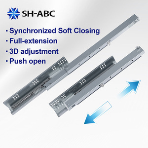 SH-ABC Undermount Channel Vertical Sliding <strong>Rail</strong> Soft Close Drawer Guide Telescopic Sliding <strong>Rails</strong> for Drawer - Product Image 5