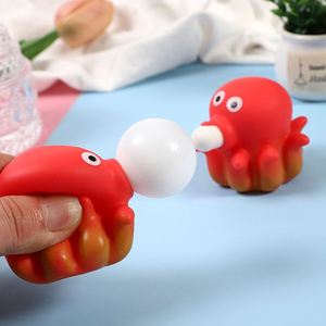 Wholesale Octopus Squeeze Toy <b>Bubble</b>-Blowing Portable & Durable Rubber Design for <b>Kids</b> & Office Decor Age Range 5 to 7 Years - Product Image 1