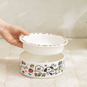 Carino <span class=keywords><strong>ciotola</strong></span> in ceramica per gatti e cani modello solido Anti-punta eco cibo e <span class=keywords><strong>ciotola</strong></span> per bevande protegge le forniture per animali domestici Vertebra cervicale - Product Image 5