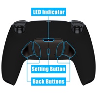 Bouton arrière en métal noir personnalisé RISE4 V3 Kit de remap pour PS5 Kit de modification bouton Remapper pour Playstation5 Paddle
