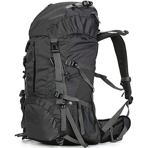 Waterproof with Rain Cover Zipper Closure Large Capacity Lightweight <b>Rucksack</b> Hiking <b>Camping</b> Backpack Travel Bag - Product Image 1