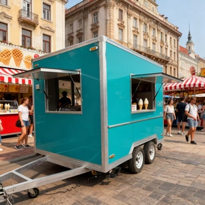 Camion de restauration rapide mobile sur mesure SHIDA |   Chariot de vente ambulante |   Camionnette de restauration d'occasion avec congélateur à vendre - Product Image 1