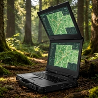 Industriële zware-duty nieuwe dual-screen notebook 15.6" I9-13900HK 96GB RAM 512GB SSD discrete grafische kaart Win10/11 Linux GNSS