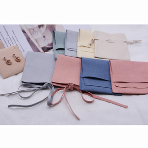 Wholesale Custom Logo Jewelry Packaging Pouch Microfiber Jewelry Pouch Bag with Insert <b>Pad</b> - Product Image 4