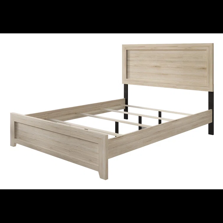 2023 High Quality Simple Modern Oak Solid Wood Economical Bedroom Furniture King Queen Size Bedding With Headboard