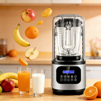 Licuadora Comercial Profesional, Potente, con 5+ Velocidades, Motor de Cobre Puro, Acero Inoxidable, para Hacer Smoothies, Picar Hielo, Ideal para Hoteles