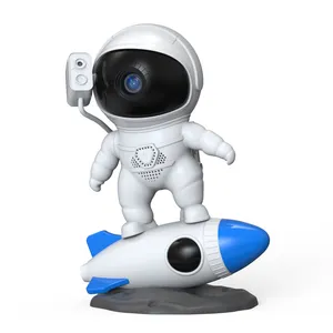 Raket Spaceman Astronaut Star Galaxy Projector Nachtlampje Scherpstellen 12 Films Led Projectie Laser Galaxy Robot Lamp