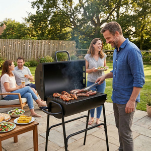 Parrilla <span class=keywords><strong>de</strong></span> Carbón Portátil para Exteriores, <span class=keywords><strong>Horno</strong></span> Americano para Patio, Parrilla para Asar <span class=keywords><strong>con</strong></span> Revestimiento Nano, Venta al Por Mayor - Product Image 2