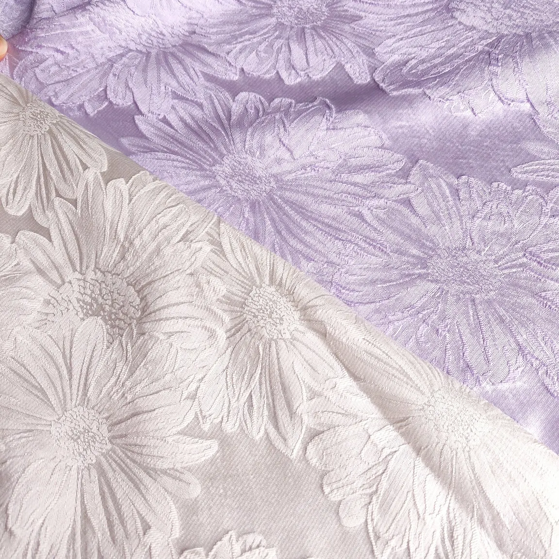 2024 tecido têxteis china fornecedores redondo tecido toalha de mesa flor padrão tecido toalha