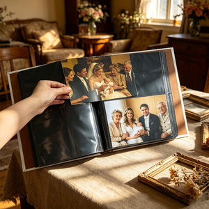 <span class=keywords><strong>Album</strong></span> de mariage de style vintage <span class=keywords><strong>français</strong></span>, en cuir PU blanc doux au toucher, livre souvenir pour photos 6x8 et 4x6 - Product Image 4