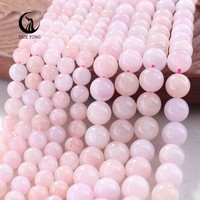 Vente en gros de perles de Morganite rose de 6/8/10 mm, niveau 1, pierres naturelles pour la fabrication de bracelets