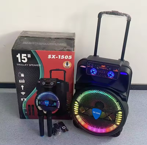 Altavoz <span class=keywords><strong>de</strong></span> Karaoke <span class=keywords><strong>de</strong></span> <span class=keywords><strong>15</strong></span> Pulgadas con Micrófono y Bluetooth, Altavoz Portátil con Ruedas para Fiestas con Micrófono Inalámbrico - Product Image 6