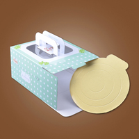 Emballage recyclable en gros de boîte à gâteau en carton Boîte d'emballage de gâteau transparente Bento en gros Boîte d'emballage de gâteau de boulangerie