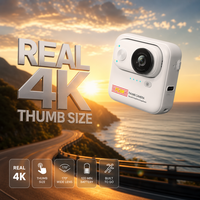 Kamera Dasbor Magnetik 4K 30fps 20MP Kamera Ganda Sudut Lebar 170° Perekam Vlog Mini WiFi Terintegrasi Gyro 6-Axis EIS Anti-Goyang