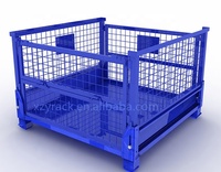 Cage de stockage verrouillable haute capacité XZY, conteneurs en treillis métallique, paniers en fil d'acier, cage à palettes en treillis avec roues
