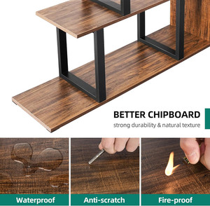 Libreria a 5 livelli libreria a forma di L autosostante scala ad angolo librerie moderno multiuso espositore per soggiorno corridoio ufficio - Product Image 5