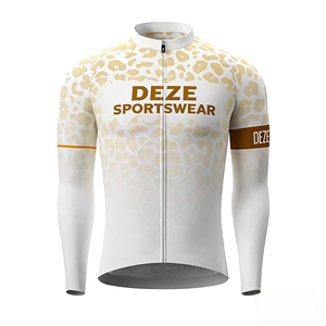 Maillot de cyclisme à manches longues pour hommes et femmes, personnalisé avec logo imprimé, en polyester, respirant et à séchage rapide, pour les événements de course sur route et les activités de plein air. - Product Image 3