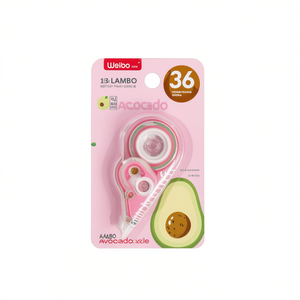 Weibo Correction Tape 5Mm 3M Refillable Avocado Design For School Office Use - Product Image 1