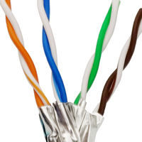 Kabel LAN LSZH Cat6 Cat6A Cat7 305m Tembaga Murni OEM UTP SFTP IEC 60332 CE RoHS ISO 9001 Tahan Api