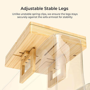 Nuevo Producto LG de Buena Calidad, Bandeja para Brazo de Sofá, Soporte para Snacks, Organizador y Mesa para Reposabrazos, Consola y Portavasos de Bambú para Sofá - Product Image 3