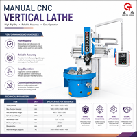 Foratrice Verticale a Colonna Singola con Mandrino a Quattro Griffe, Volantino Manuale e Controllo a Pendolo, Tornio CNC Manuale