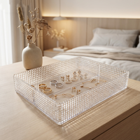 Boîte de rangement multicellulaire en plastique 100% PS de haute qualité 2026 pour salle de bain, salon, bureau, organisateur de bureau, conteneur de rangement à vendre