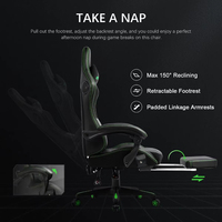 Chaise de jeu d'ordinateur PC en cuir confortable réglage de la hauteur repose-pieds Massage Design de luxe personnalisé pour la salle de jeu de bureau à domicile