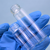Flacons de laboratoire personnalisés, flacons d'échantillons, scellés, en verre borosilicate transparent et ambré, petits flacons de stockage avec bouchons à vis
