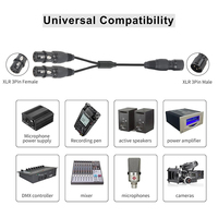 Câble de microphone Yinyu YC020K OFC blindé XLR mâle vers 2 femelles en Y, câble audio équilibré pour mélangeur et contrôleurs DMX