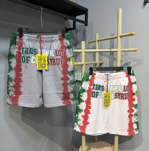 Shorts pour hommes de qualité supérieure, 100% coton épais, motif 'THAT'S a AWFUL LOT of COUGH SYRUP', style streetwear, sport, imprimé, décontracté - Product Image 1