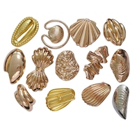 Cierre de aleación ajustable, cierre de Metal en forma de estrella de mar para Bikini, patrón de correa, sujetador, Conector de anillo, accesorios de ropa interior