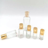 Usine en gros Attar rouleau de verre pour bouteille à bille avec couvercle en aluminium 2ml 3ml 6ml 10ml 12ml 24ml capacités bouchon à vis étanchéité
