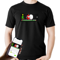 Camiseta LED con APP, Camisetas Brillantes Programables con Patrones Personalizables para Adultos y Niños, Navidad, Halloween, Fiestas de Disfraces