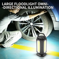 Lampe de travail magnétique rechargeable 1000LM, support mural, portable, orientable à 90° °   Lampes latérales COB avec support réglable, lampe d'inspection avec batterie externe
