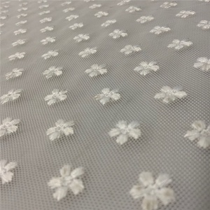<span class=keywords><strong>Tela</strong></span> de Malla de Poliéster con Bordado de Margaritas y Rosas Blancas <span class=keywords><strong>para</strong></span> Vestidos de Niñas, Trajes de Baño y Bodas - Product Image 3