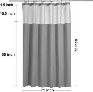 Cortina de Baño de Tela Tejido Waffle Resistente al Agua y Antiarrugas - Product Image 5