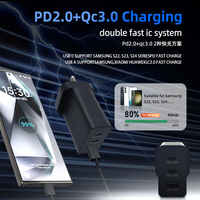 UK Plug 65W PD Chargeur 3 Ports EP-T6530 Super Fast Charger USB-C PD Power Adapter Trio pour Samsung Galaxy S22 S23 S24 Ultra