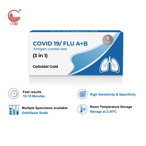 Test Rapido Combinato Antigene COVID-19 e Influenza A+B 3 in 1, Tampone Nasale per Autodiagnosi, Risultato Rapido in 15 Minuti, Uso Domestico OEM ODM - Product Image 1